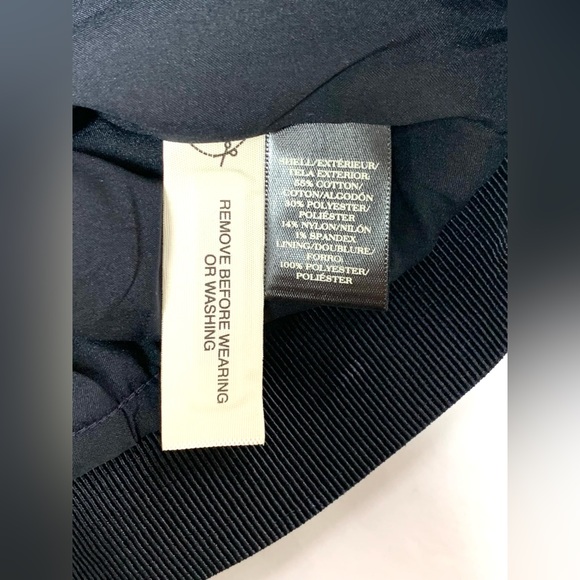 Ann Taylor 6P NWT Navy white striped crochet skirt elastic waist back zip lined - Picture 5 of 5